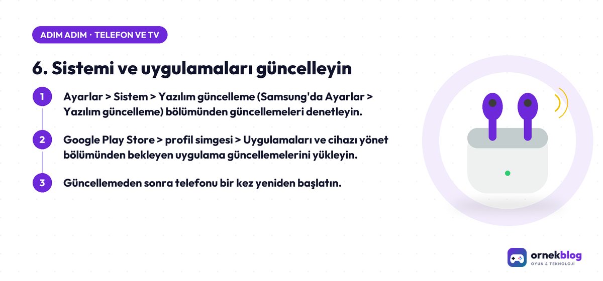 6. Sistemi ve uygulamaları güncelleyin – adım adım özet görseli