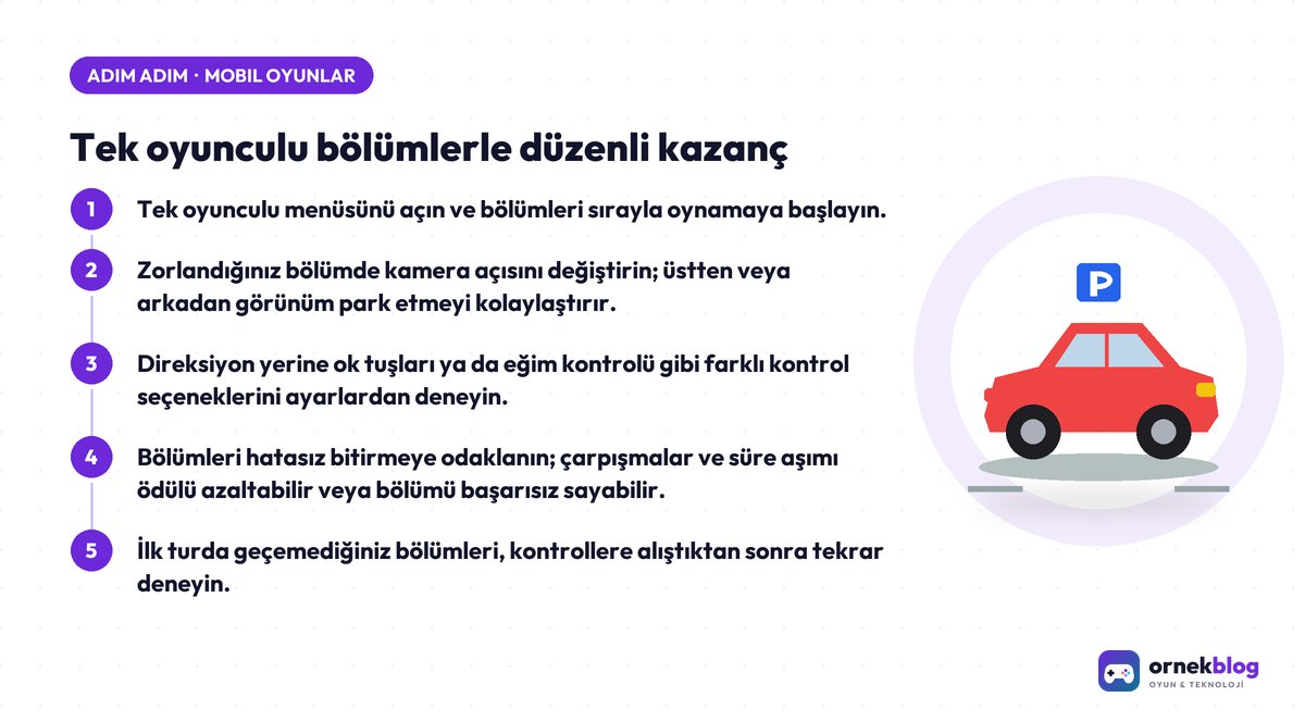 Tek oyunculu bölümlerle düzenli kazanç – adım adım özet görseli
