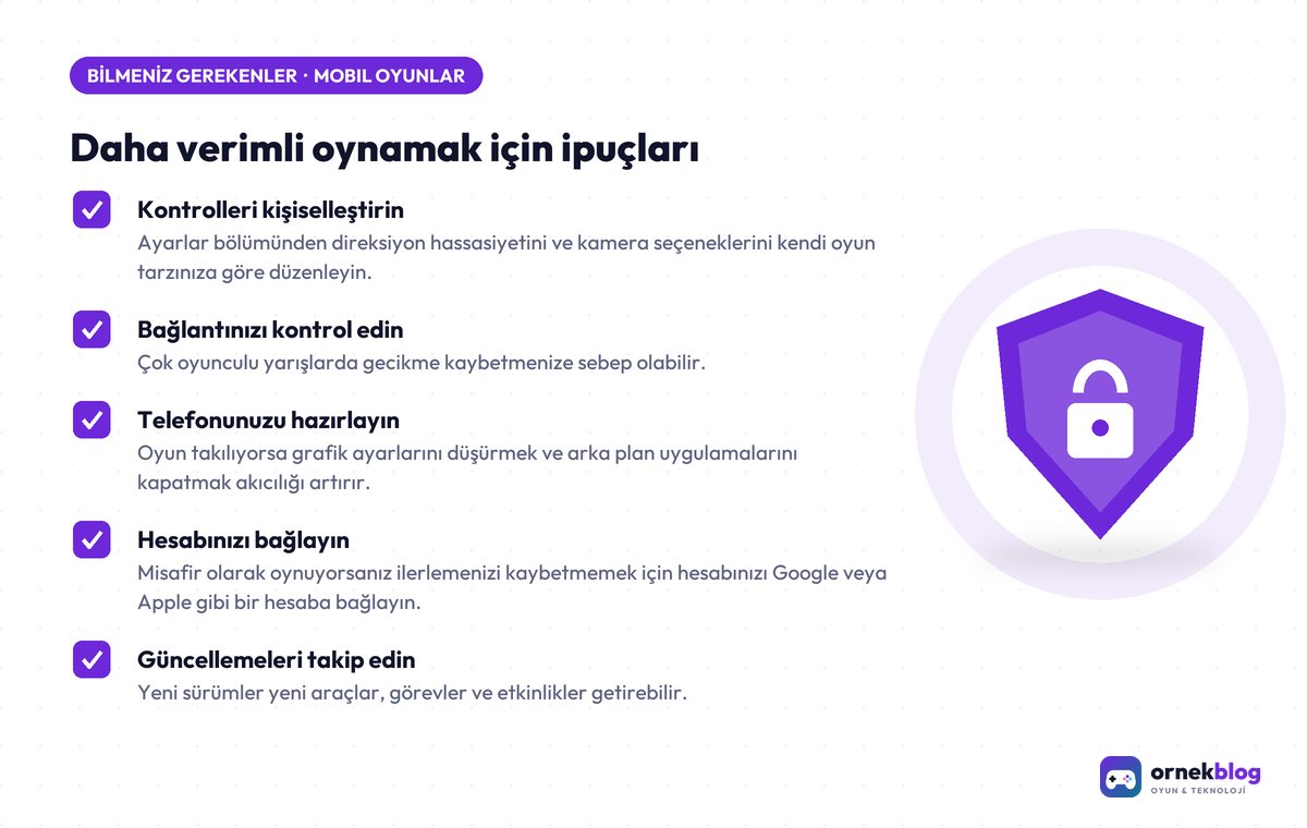 Daha verimli oynamak için ipuçları – özet görseli