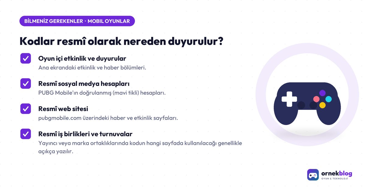 Kodlar resmî olarak nereden duyurulur? – özet görseli