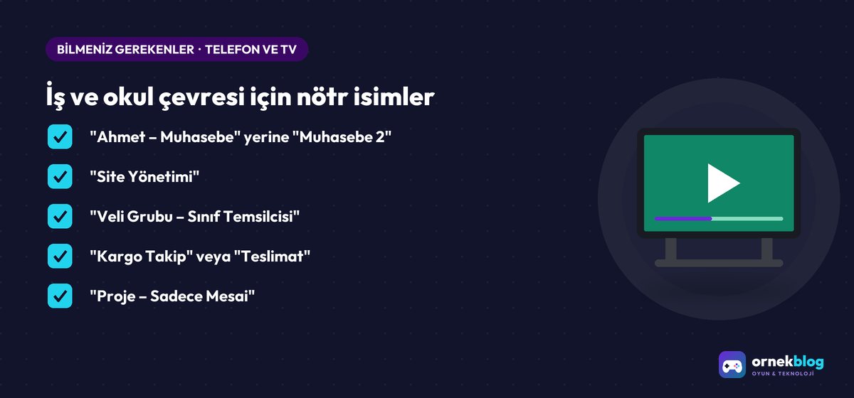 İş ve okul çevresi için nötr isimler – özet görseli