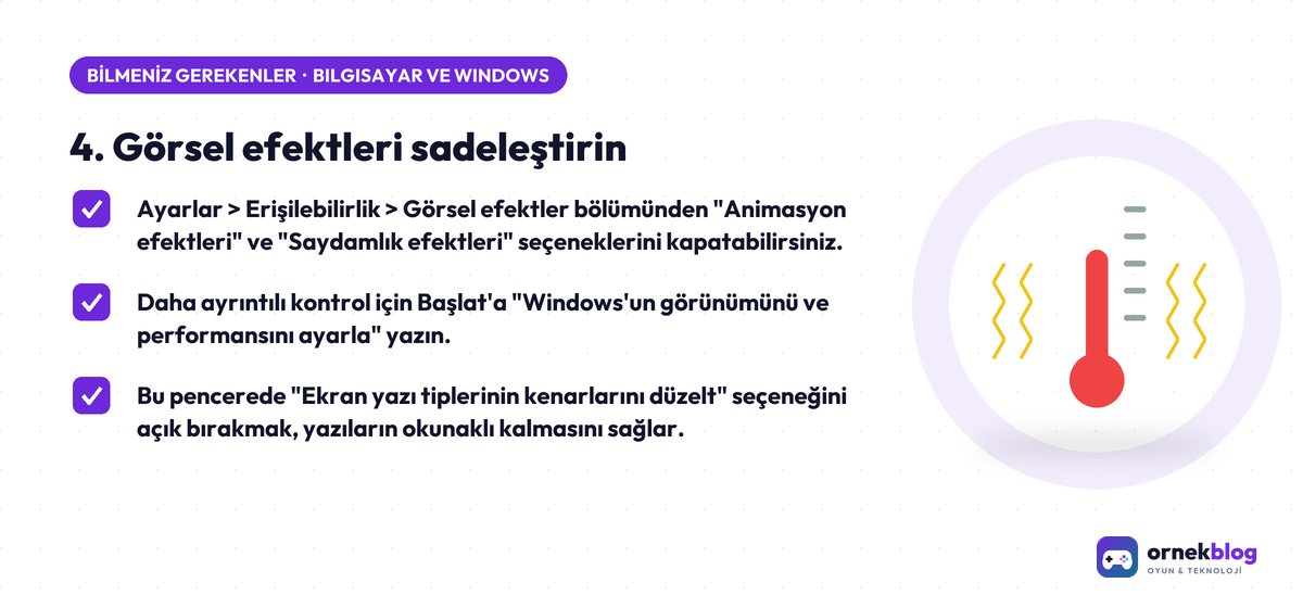 4. Görsel efektleri sadeleştirin – özet görseli